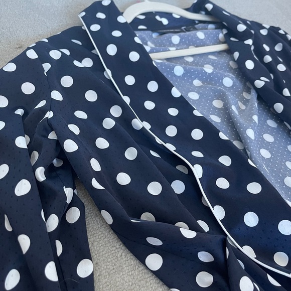 Something Navy Woven Blazer - Polka Dot - Picture 3 of 6